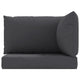 Paom Outdoor Cushion for Bench Set of 3 Dark Gray Oxford Fabric
