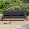 Paom Outdoor Cushion for Bench Set of 3, Dark Gray Oxford Fabric