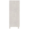 Accent Shoe Cabinet 2 Doors Farmhouse White Solid Pine Wood BM325718