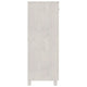 Accent Shoe Cabinet 2 Doors Farmhouse White Solid Pine Wood BM325718