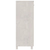 Accent Shoe Cabinet 2 Doors Farmhouse White Solid Pine Wood BM325718