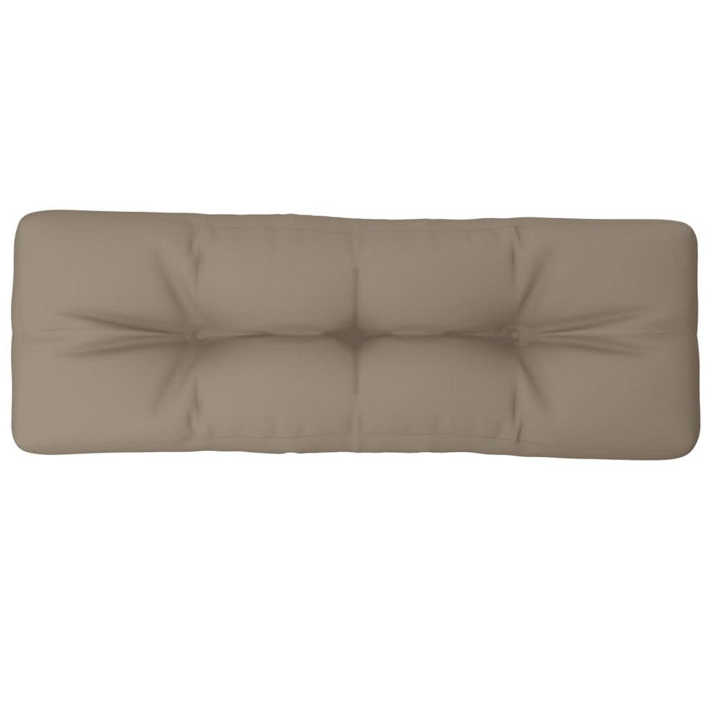 Moni Outdoor Cushion for Bench, Deep Tufted, Taupe Brown Fabric, 47"