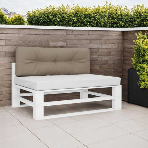 Moni Outdoor Cushion for Bench, Deep Tufted, Taupe Brown Fabric, 47"