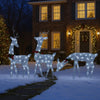 Garden 3pc Reindeer Christmas Decoration, 90 LEDs, Cool White Lights