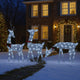 Garden 3pc Reindeer Christmas Decoration, 90 LEDs, Cool White Lights