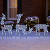 Garden 3pc Reindeer Christmas Decoration, 90 LEDs, Cool White Lights