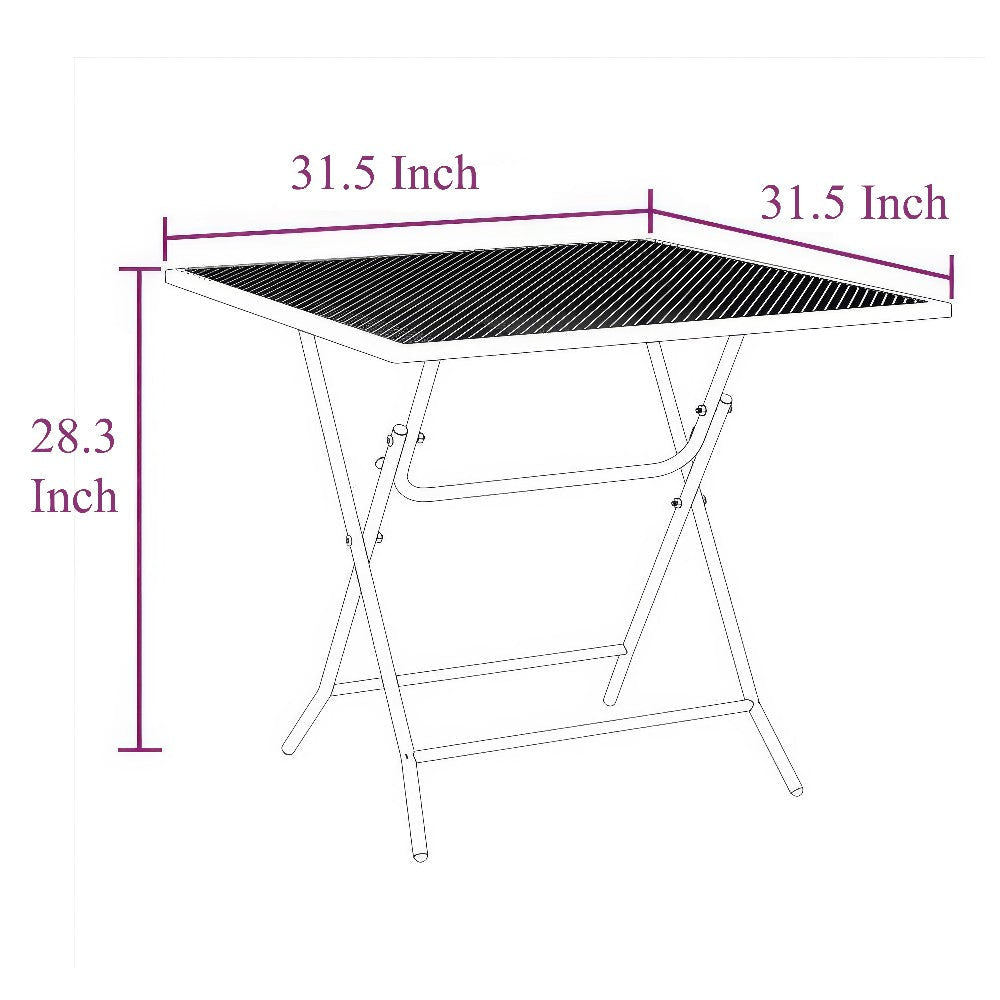 5pc Outdoor Patio Dining Table and Chairs Set Mesh Gray Metal Frame BM325729
