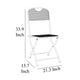 Outdoor Patio Chair Set of 2 Open Cutout Back Foldable Gray Metal BM325730