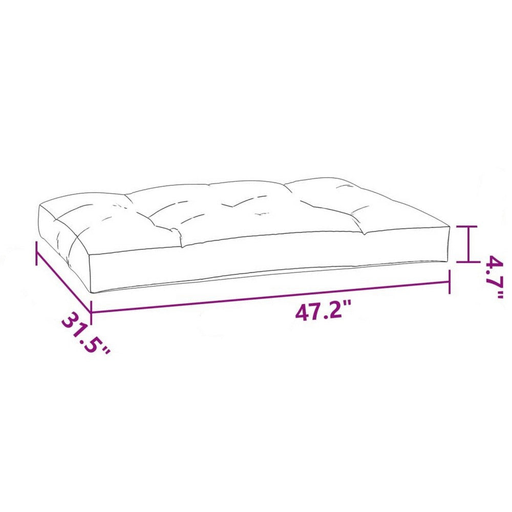 Moni Outdoor Cushion for Bench Tufted Design Green Fabric 47’’ BM325735