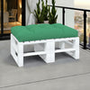 Moni Outdoor Cushion for Bench, Tufted Design, Green Fabric, 47"