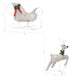 Garden 4pc Reindeer and Sleigh Christmas Decoration 100 LEDs Gold BM325738