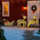 Garden 4pc Reindeer and Sleigh Christmas Decoration, 100 LEDs, Gold