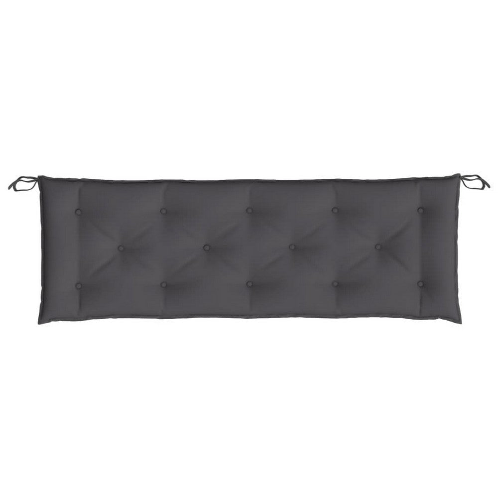Andy Outdoor Cushion for Bench 59’’ Tufted Dark Gray Oxford Fabric BM325748