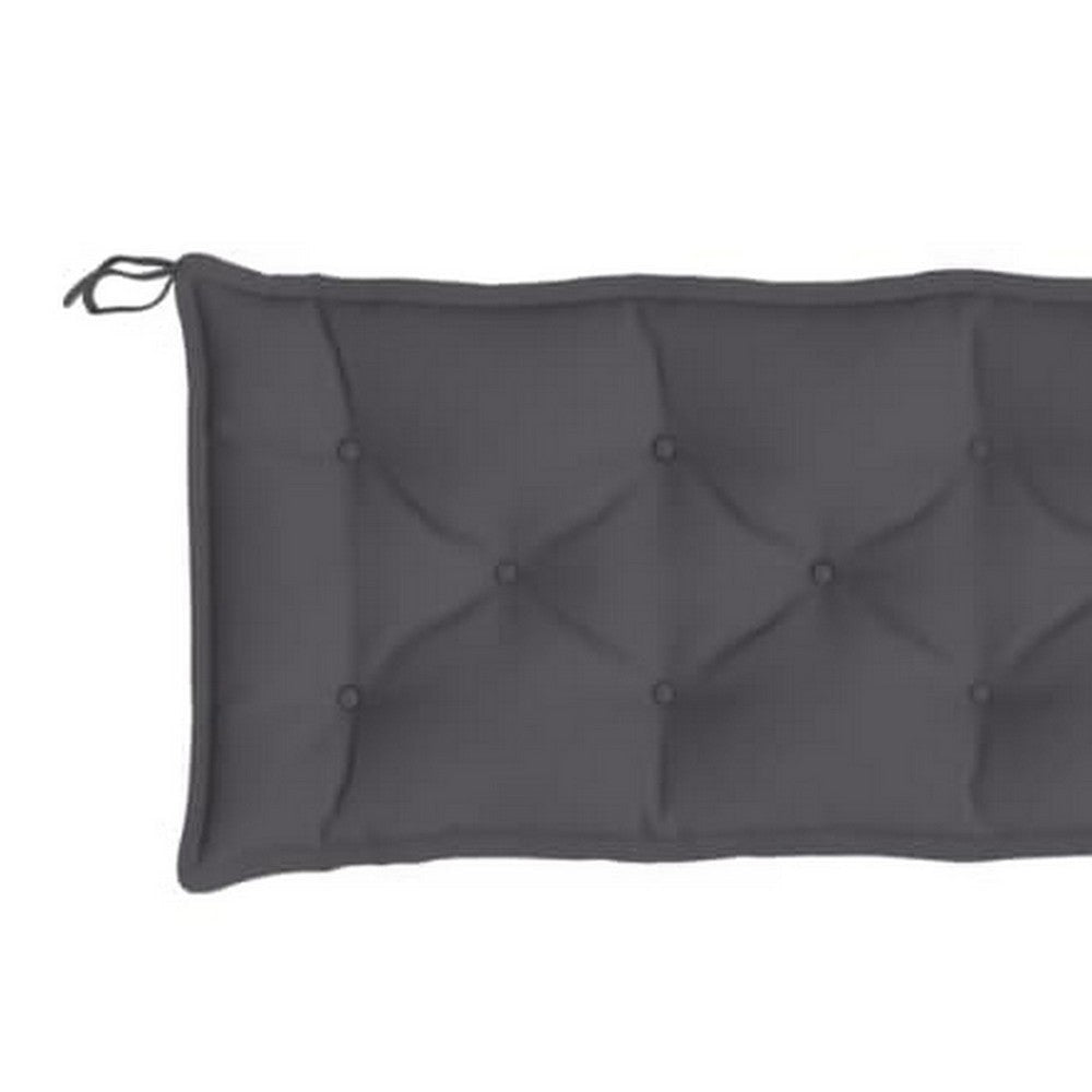 Andy Outdoor Cushion for Bench 79’’ Tufted Dark Gray Oxford Fabric BM325749