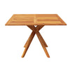 Patio Outdoor Dining Table 43’’ Square Natural Brown Acacia Wood BM325750