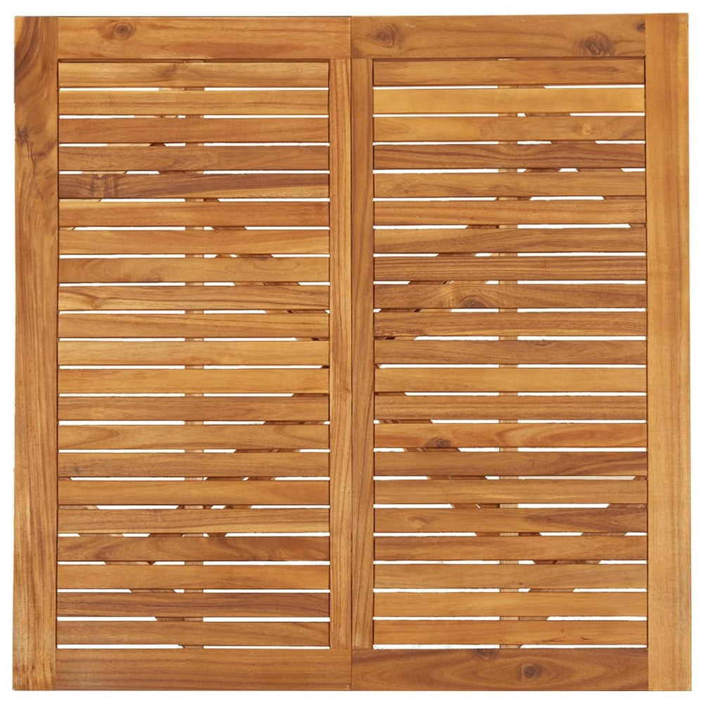 Patio Outdoor Dining Table 43’’ Square Natural Brown Acacia Wood BM325750