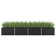 Raised Garden Flower Bed, 32x126, Rectangular Black Galvanized Steel
