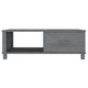 Coffee Table 39’’ Rectangular Open Space Dark Gray Solid Pine Wood BM325756