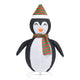 Mani Christmas Decora 4 ft Snow Penguin, 120 LED Light, White Black