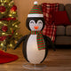 Mani Christmas Decora 4 ft Snow Penguin, 120 LED Light, White Black