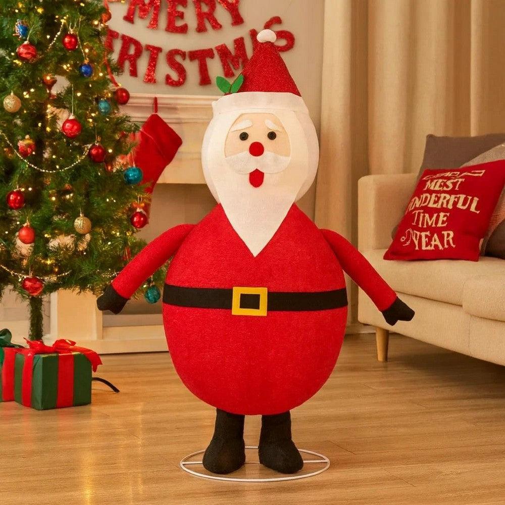 Mani Christmas Decora 3 ft Santa Clause, 120 LED Lights, White and Red