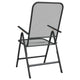 Ian Outdoor Foldable Chair Set of 2 Metal Mesh Design Dark Gray BM325761