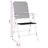 Ian Outdoor Foldable Chair Set of 2 Metal Mesh Design Dark Gray BM325761