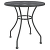 Ian 3 Piece Patio Breakfast Table 2 Chairs Foldable Set Black Metal BM325762