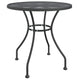 Ian 3 Piece Patio Breakfast Table 2 Chairs Foldable Set Black Metal BM325762