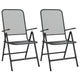 Ian 3 Piece Patio Breakfast Table 2 Chairs Foldable Set Black Metal BM325762