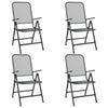 Ian 5 Piece Outdoor Dining Table Set 4 Folding Chairs Black Metal BM325763