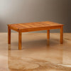 Outdoor Patio Coffee Table, 35x20 Inch Brown Solid Acacia Wood
