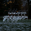 Outdoor 120 LED Light Christmas Decor Reindeer Set of 6, Silver Metal