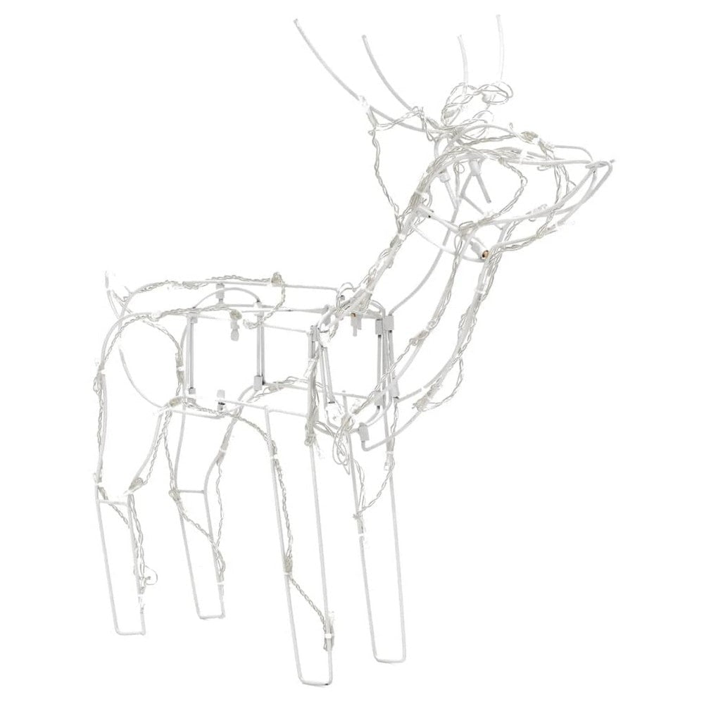 Outdoor 299 LED Lit Christmas Reindeer Family 3pc Set Multicolor Steel BM325771
