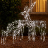 Outdoor 299 LED Lit Christmas Reindeer Family 3pc Set, Multicolor, Steel