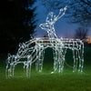 Outdoor 299 LED Lit Christmas Reindeer Family 3pc Set, Multicolor, Steel