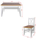 5pc Dining Table Set 43’’ Rectangular 4 Chairs Brown White Wood BM325772