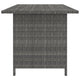 Outdoor Dining Table, 43" Rectangular Top, Dark Gray Poly Rattan
