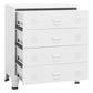 Nova Accent Cabinet 37’’ Tall 4 Drawers Modern White Metal Frame BM325780