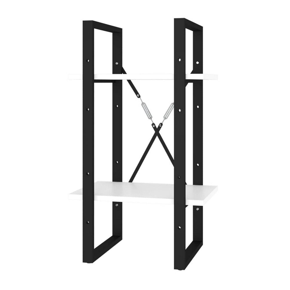 Zoe Standing Bookshelf 28’’ Tall 2 Shelves Black and White Wood BM325785