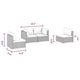 Joez 4pc Outdoor Modular Lounge Sofa Set Coffee Table Rattan Red BM325790