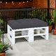 Keya Pallet Cushion for Bench, 31x47, Tufted Outdoor Gray Fabric