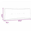 Keya Outdoor Pallet Cushion for Bench 16x47 Tufted Stitched Gray BM325793