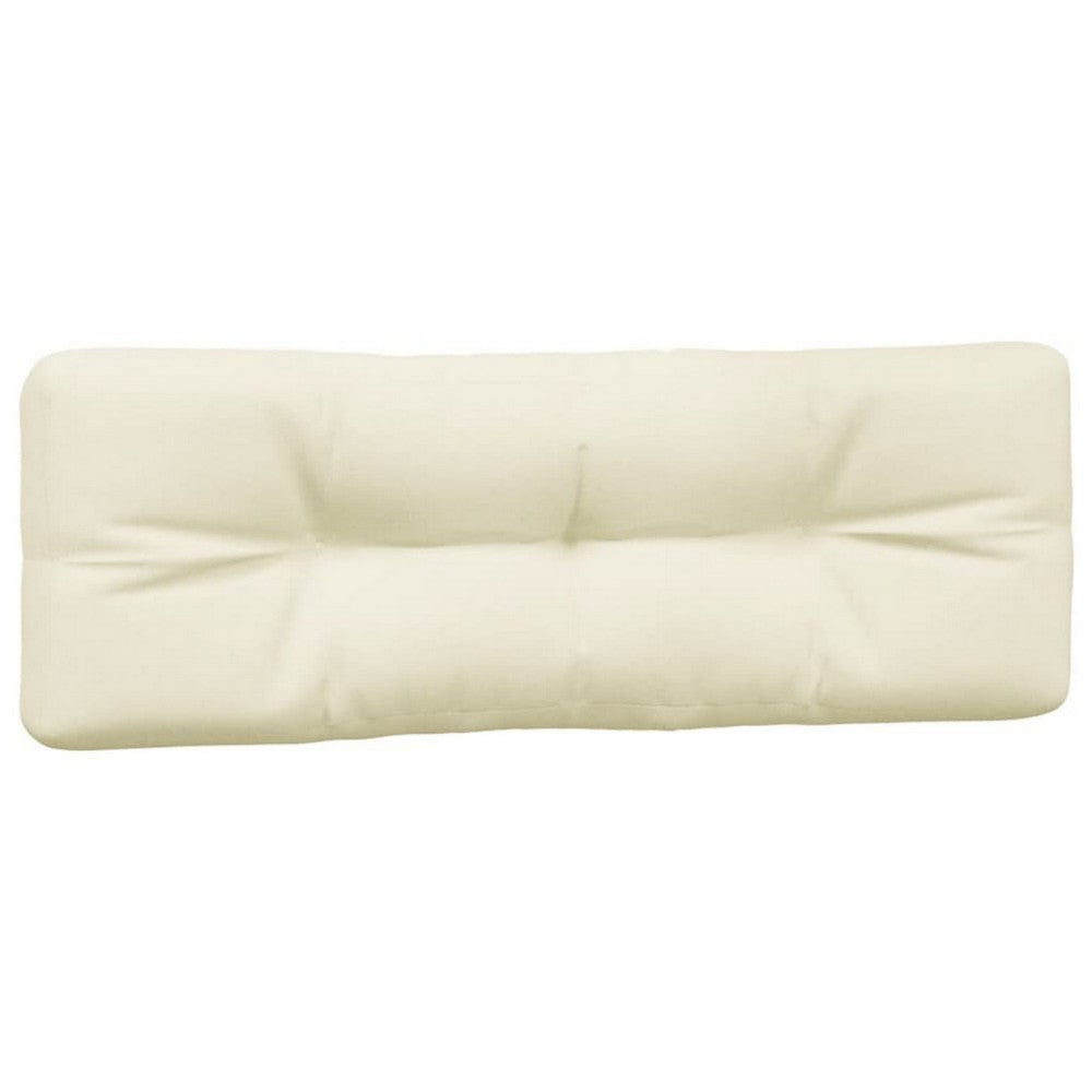 5pc Pallet Cushions For Bench 47’’ Tufted Stitched Cream White Fabric BM325794
