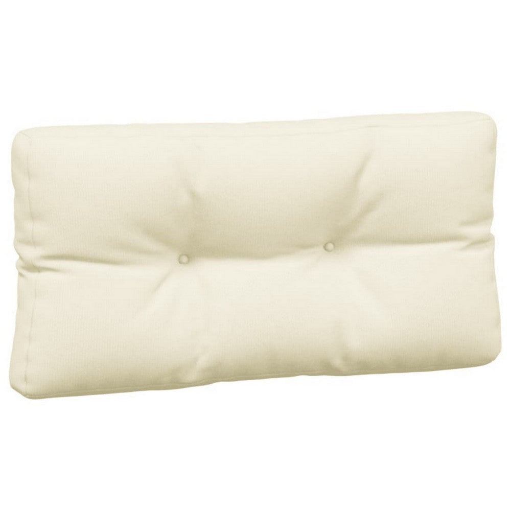 5pc Pallet Cushions For Bench 47’’ Tufted Stitched Cream White Fabric BM325794