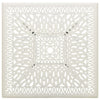 Outdoor Breakfast Dining Table 35’’ Square Lattice White Aluminium BM325795