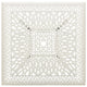 Outdoor Breakfast Dining Table 35’’ Square Lattice White Aluminium BM325795