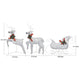 Outdoor Christmas Reindeer and Sleigh Decoration 60 Silver LED Lights BM325803
