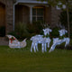 Outdoor Christmas Reindeer and Sleigh Decoration, 60 Silver LED Lights