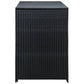 Double Garbage Bin Shed Outdoor Storage Black Rattan Steel Frame BM325807